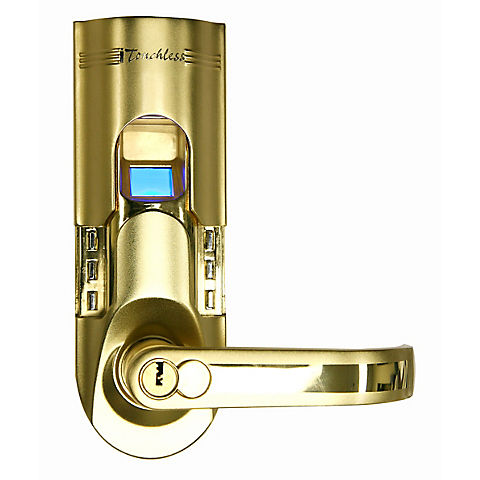 iTouchless Bio-Matic Fingerprint Left-Handle Door Lock - Gold