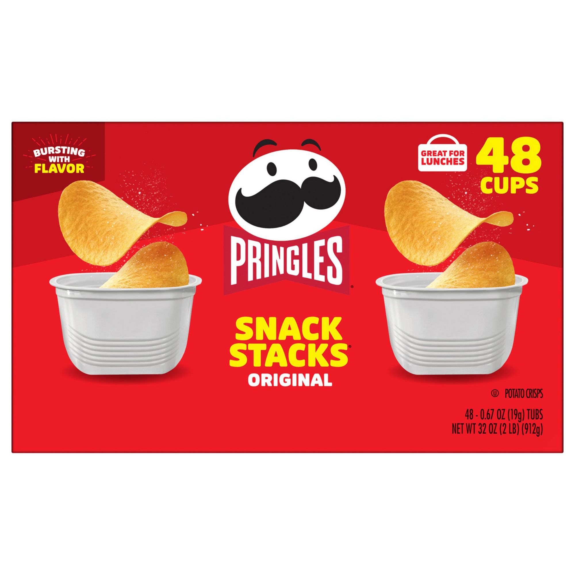 Pringles Potato Crisps Chips, Variety Pack, 0.67 oz Cup (36 Cups) –