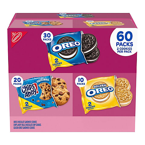 Nabisco Sweet Treats Cookie Variety Pack, Oreo and Chips Ahoy, 60 pk.