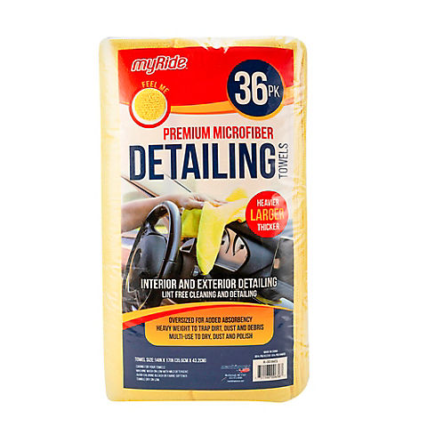 Microtex Oversize 14" x 17" Microfiber Auto Detailing Cleaning Towels, 36 pk.