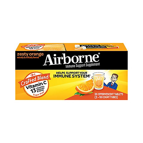 Airborne Immune Support Supplement Effervescent Tablets, 2 pk./18 ct.