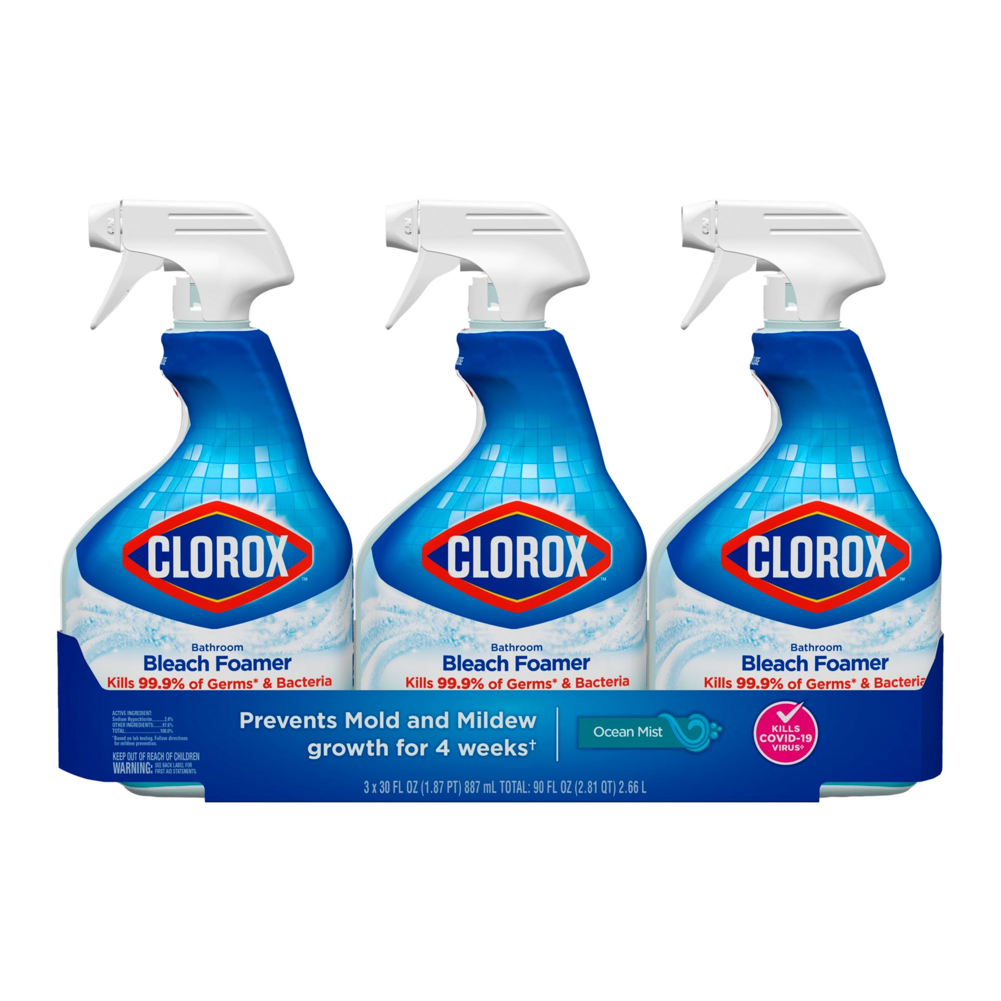 Clorox 30 oz. Bleach Free Disinfecting Bathroom Cleaner Spray (4-Pack)