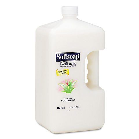 Softsoap Naturals Moisturizing Hand Soap with Aloe Vera, 1 Gallon Bottle, 4 Bottles per Carton