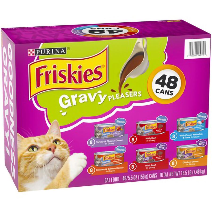 Purina Friskies Gravy Pleasers Cat Food Variety Pack 48 ct. 5.5 oz