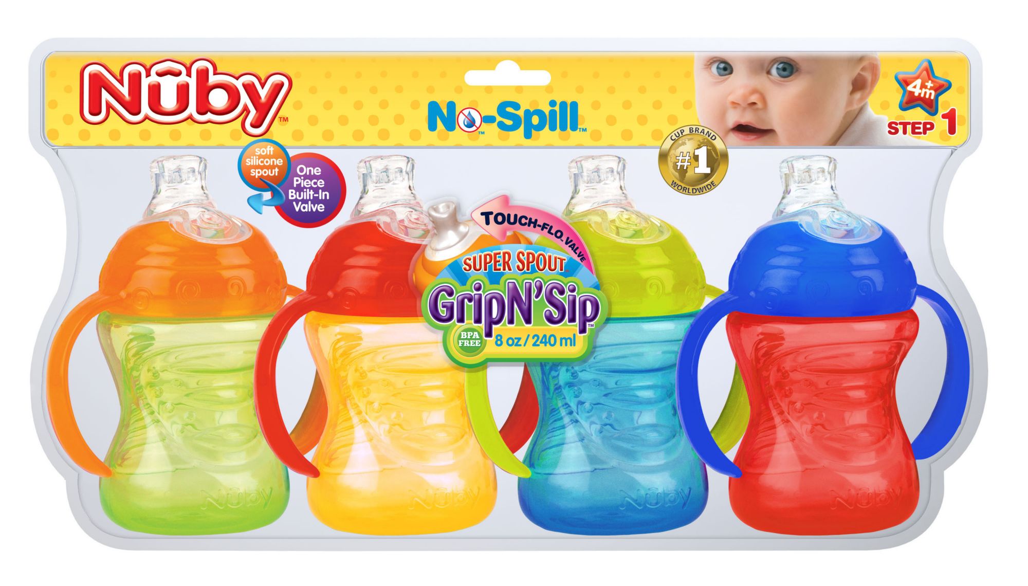 Wholesale No Spill Sippy Cups - Easy Grip, 10 oz