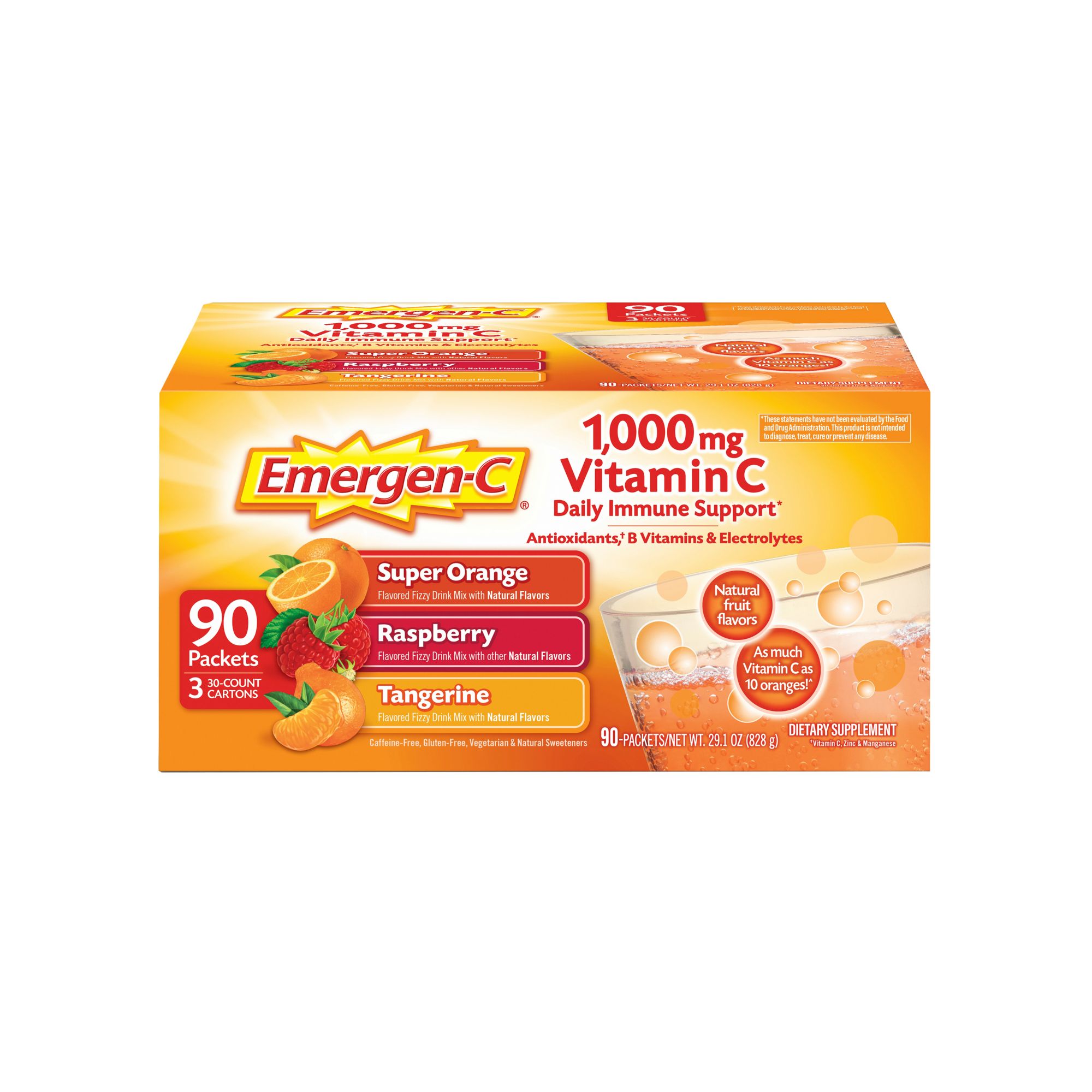 Emergen-C 1000mg Vitamin C Dietary Supplement, 90 Ct.