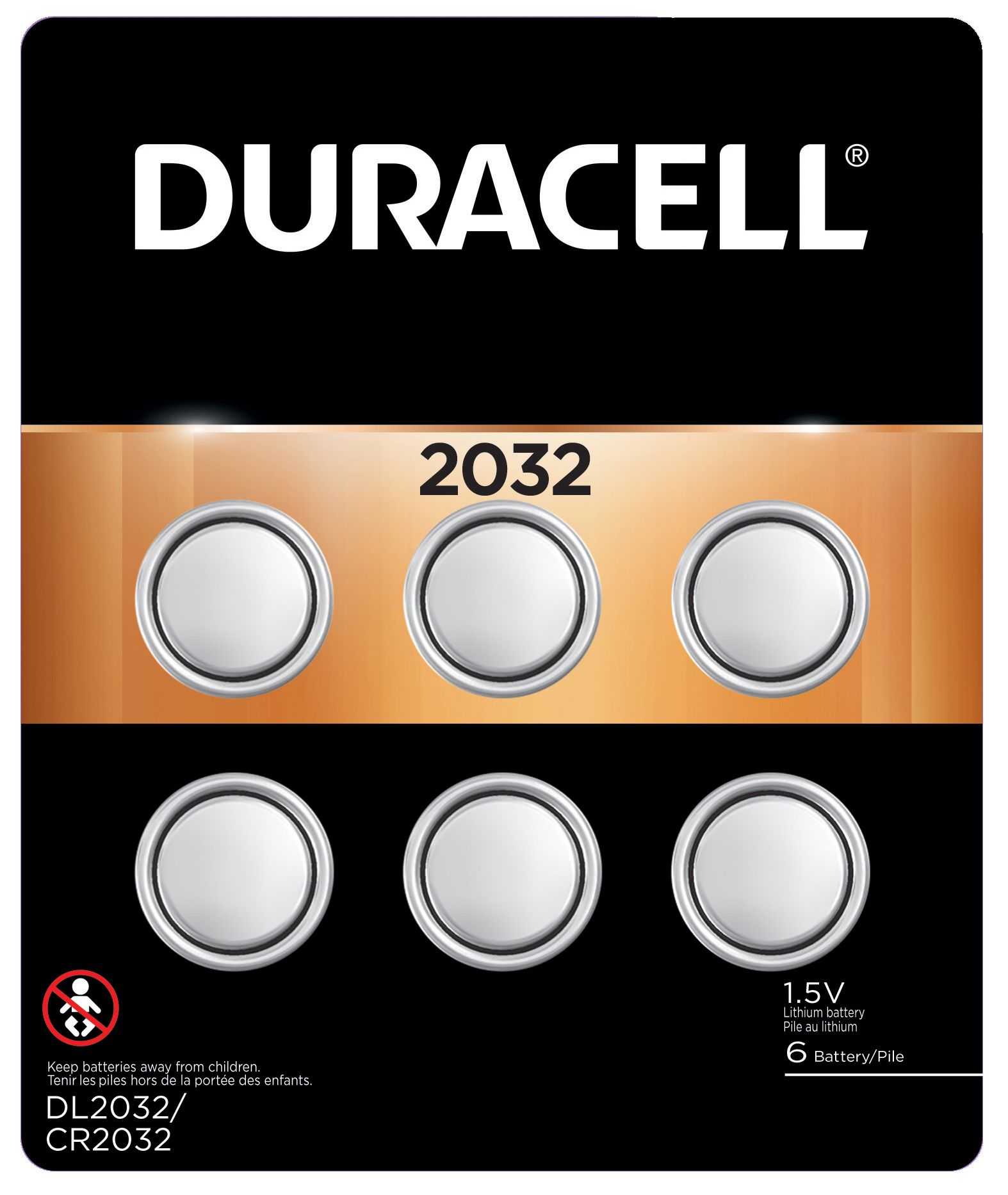 Duracell DL2032 - CR2032 Batteries - 3V Lithium 8 Pack