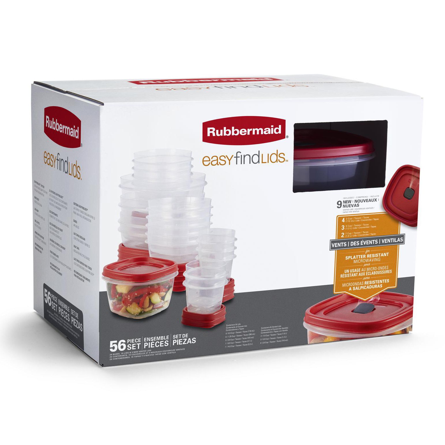 Rubbermaid® Easy Find Lids® Food Storage Set - Red/Clear, 24 pc