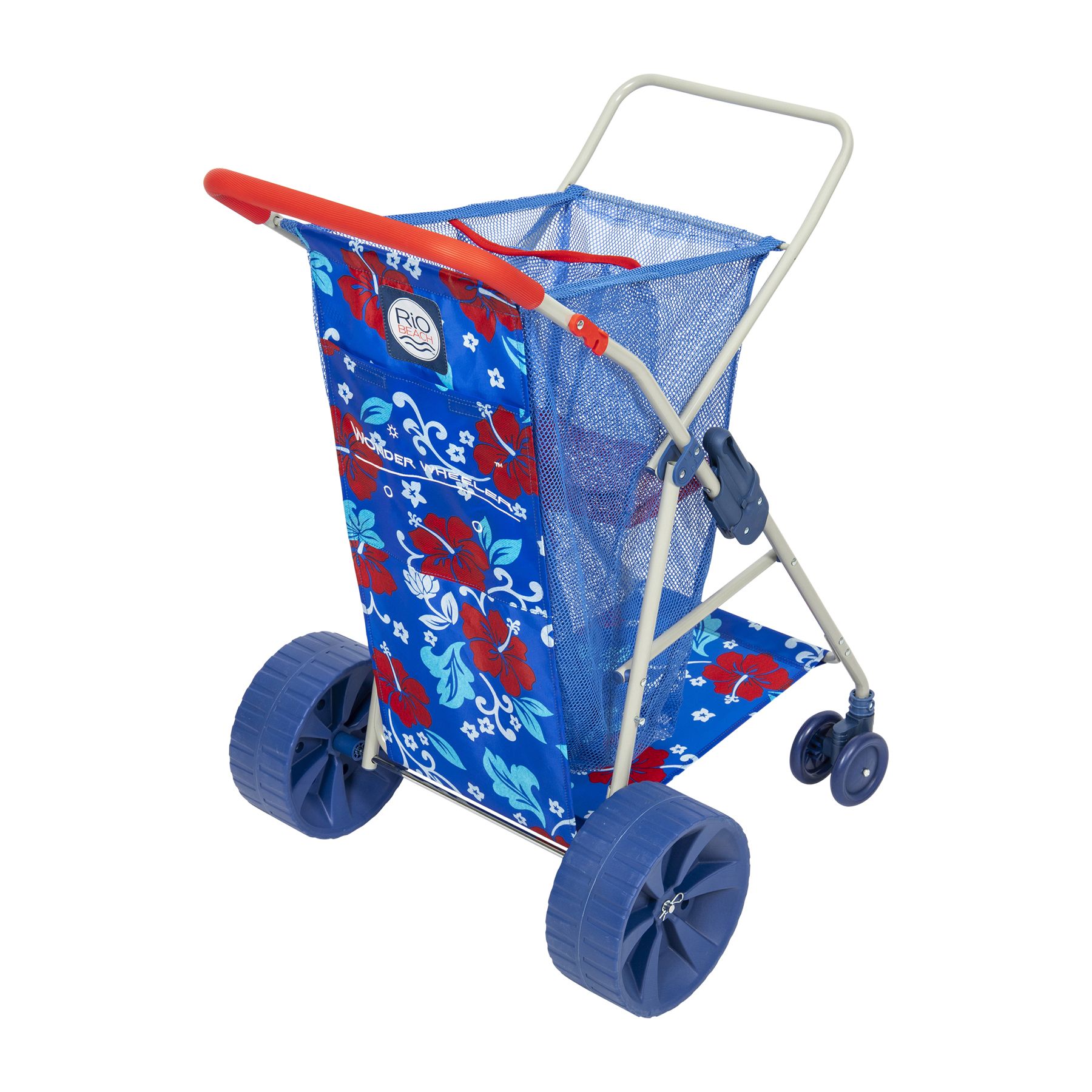 Deluxe foldable beach wonder tote best sale cart folding storage transport wheel