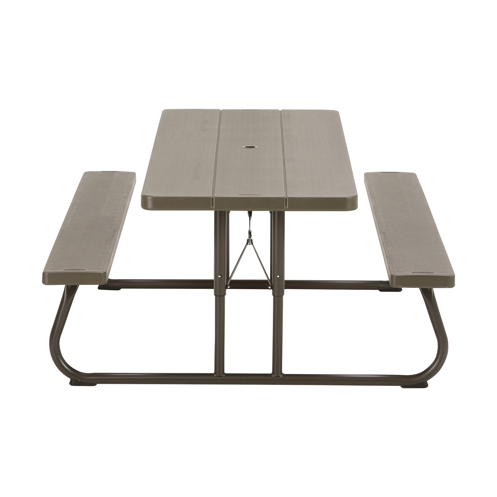 LIFETIME Folding Picnic Table 6-ft Gray With Steel Frame 60366