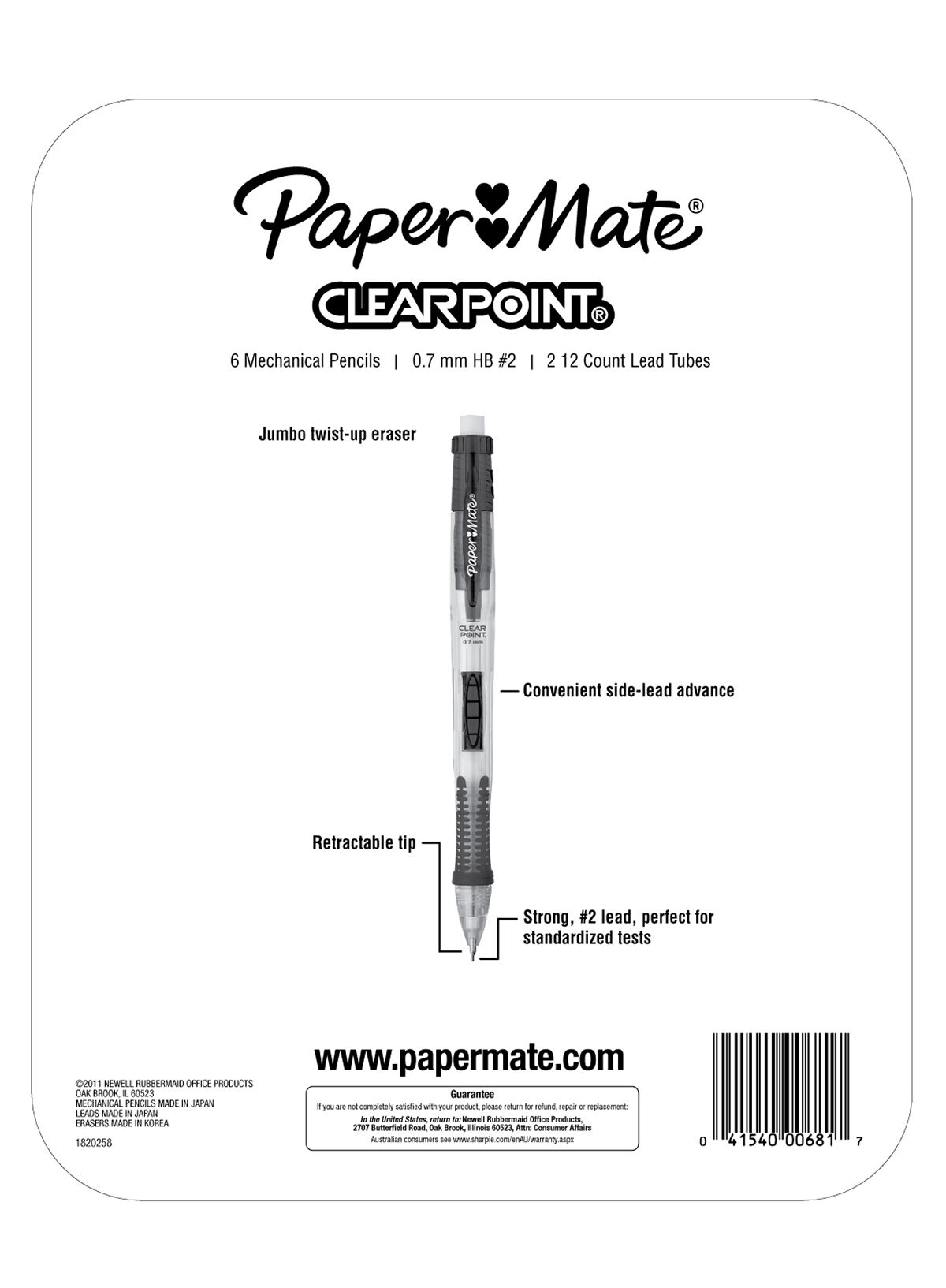 Paper Mate Clear Point Mechanical Pencils