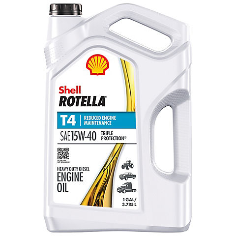 Shell Rotella T Triple Protection Action 15W-40 Heavy-Duty Diesel Engine Oil, 6 pk./1 gal.