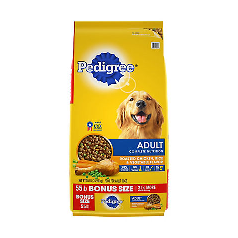 Pedigree Adult Complete Nutrition Chicken Flavor Dry Dog Food, 55 lbs.