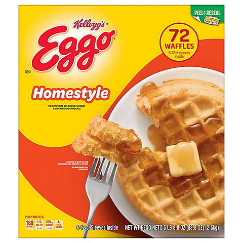 Eggo Homestyle Waffles Family Pack, 72 ct.