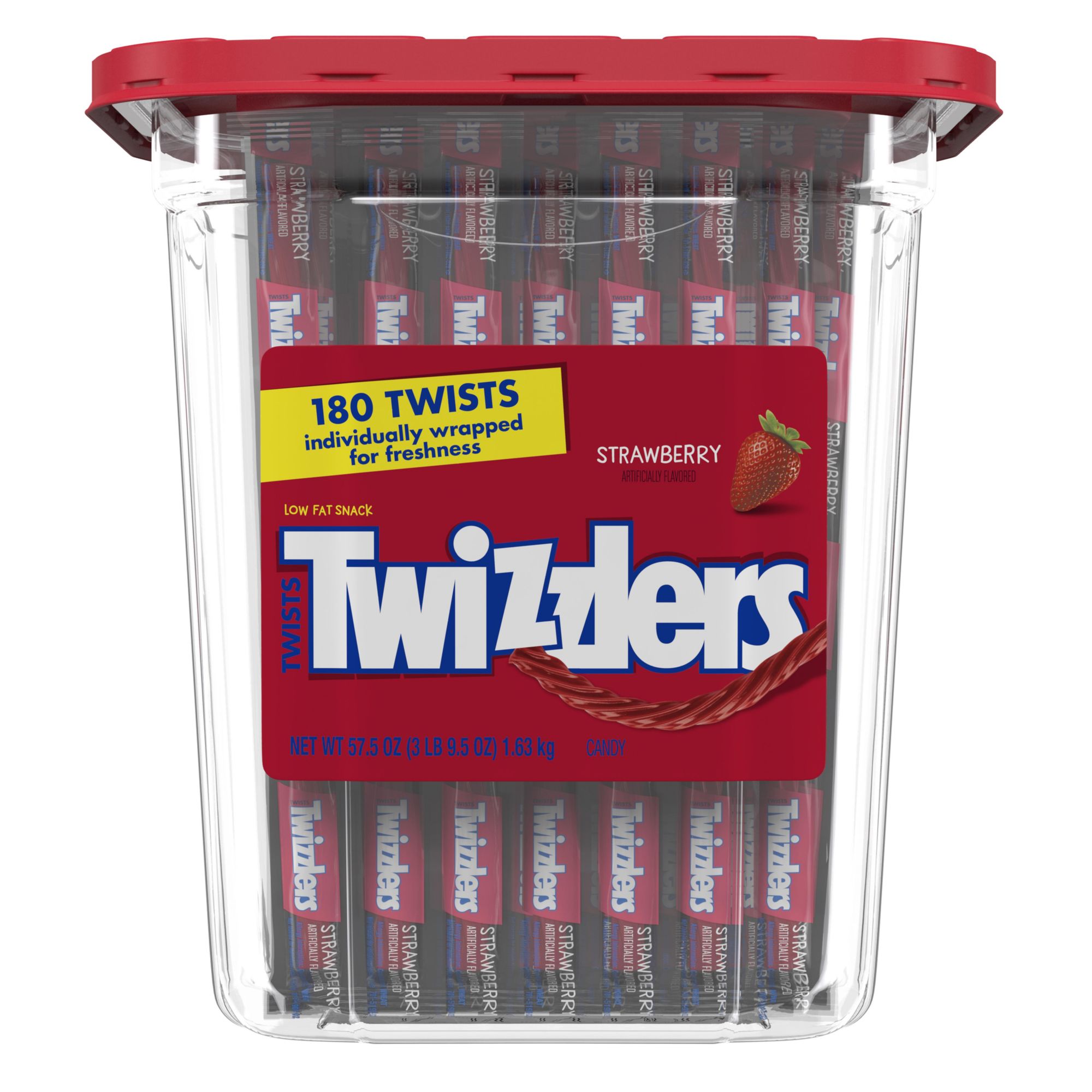 TWIZZLERS Twists Strawberry Flavored Chewy Candy Bulk Container, 105 pieces  / 33.3 oz - Fry's Food Stores