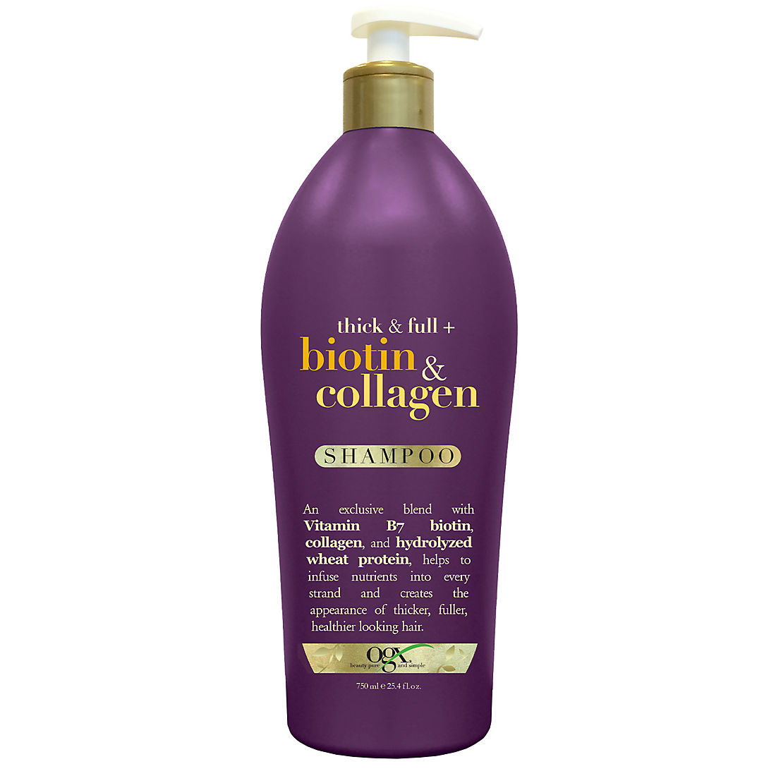 OGX Thick & Biotin Collagen Shampoo, 25.4 - BJs Wholesale Club