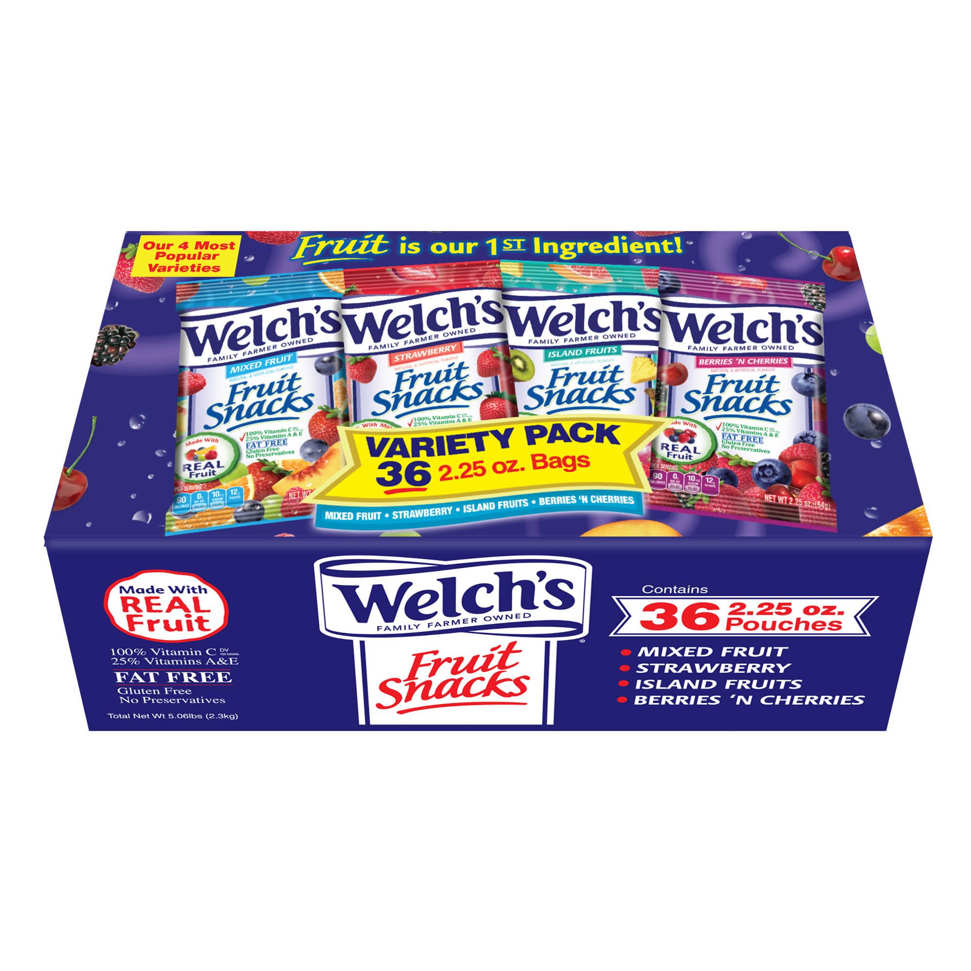 Welch S Mixed Fruit Fat Free Fruit Snacks Bjs Wholesale Club