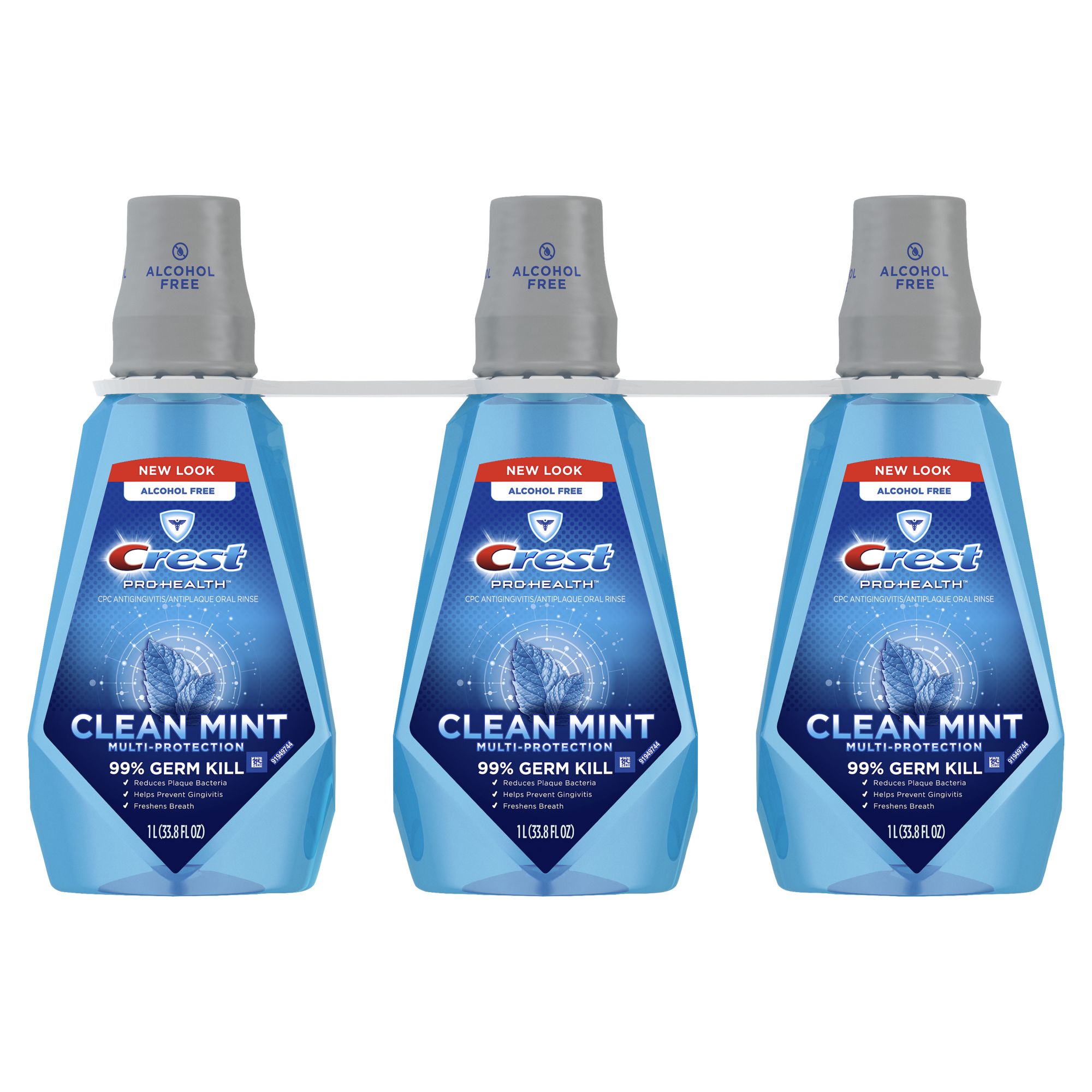 Crest Pro-Health Multi-Protection Clean Mint Mouthwash, 3 Pk./1L