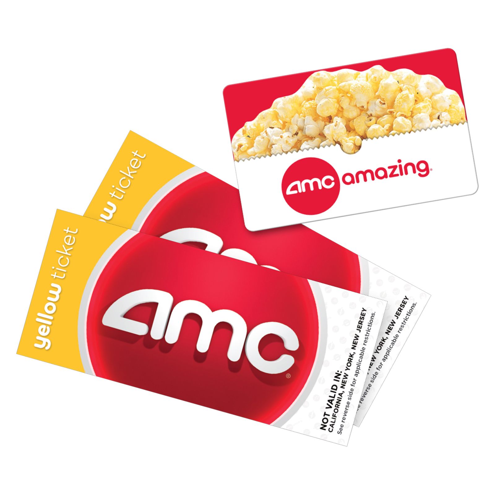 AMC Theatres - Two Standard/Digital Movie Black Tickets, Plus $20 E-Gift  Card