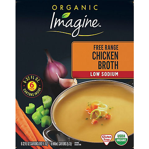 Imagine Organic Low-Sodium Chicken Broth, 6 ct./32 oz.