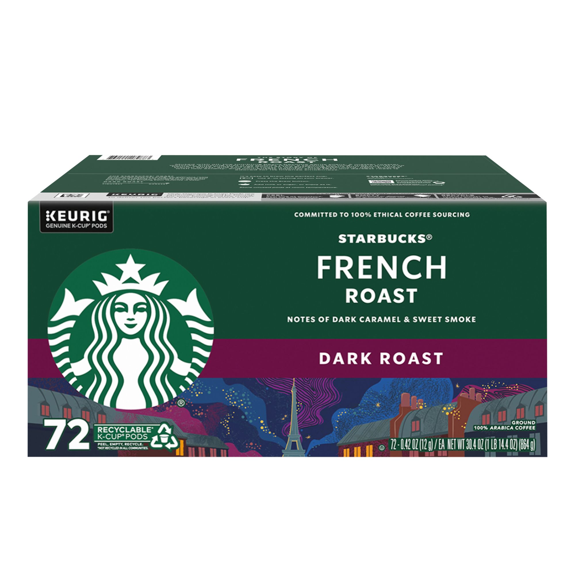 Peet's Coffee, Dark Roast K-Cup Pods for Keurig Brewers - French Roast 54  Count (1 Box of 54 K-Cup Pods)