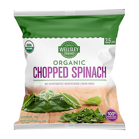Wellsley Farms Organic Chopped Spinach, 3.5 lbs.