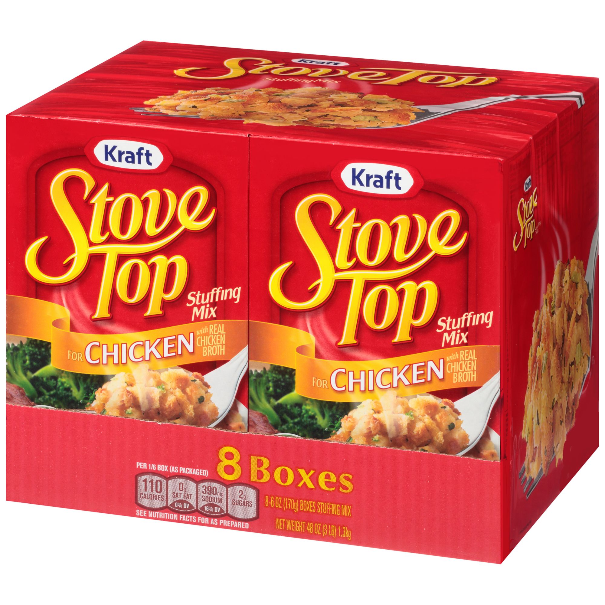 Kraft Stove Top Stuffing Mix For Chicken With Real Chicken Broth Bjs Wholesale Club