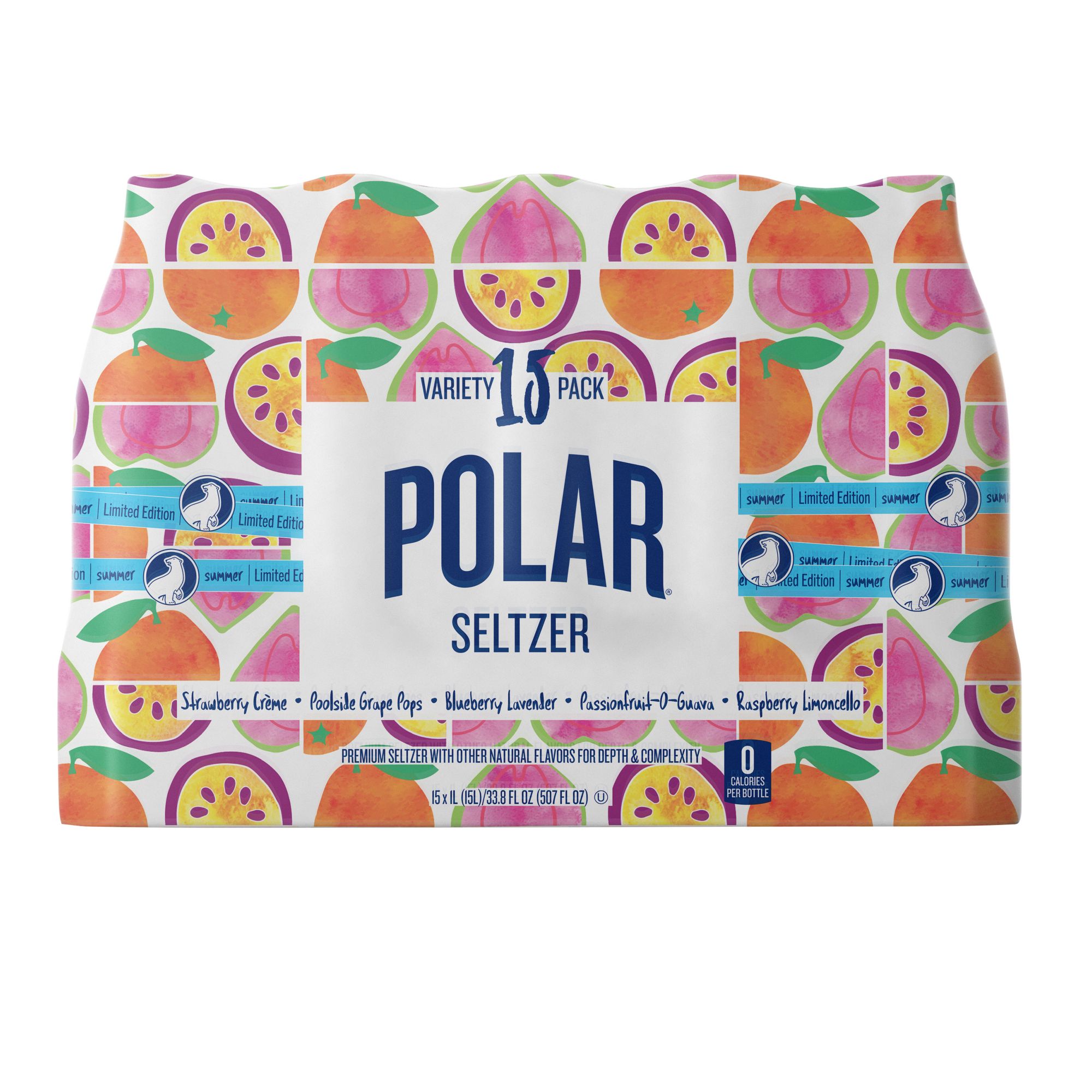 Polar Seltzer Variety Pack, 15 pk./1L