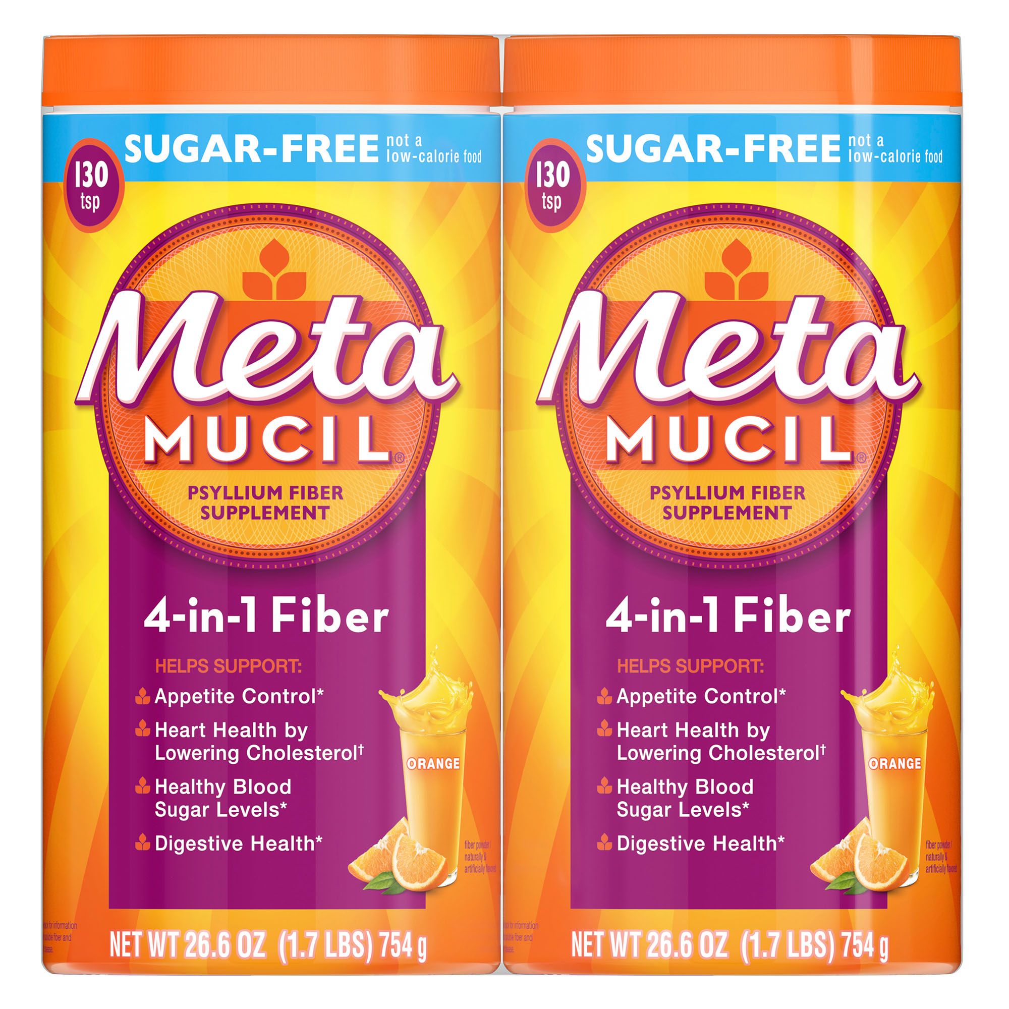 Metamucil Fiber, 4-in-1 Psyllium Fiber