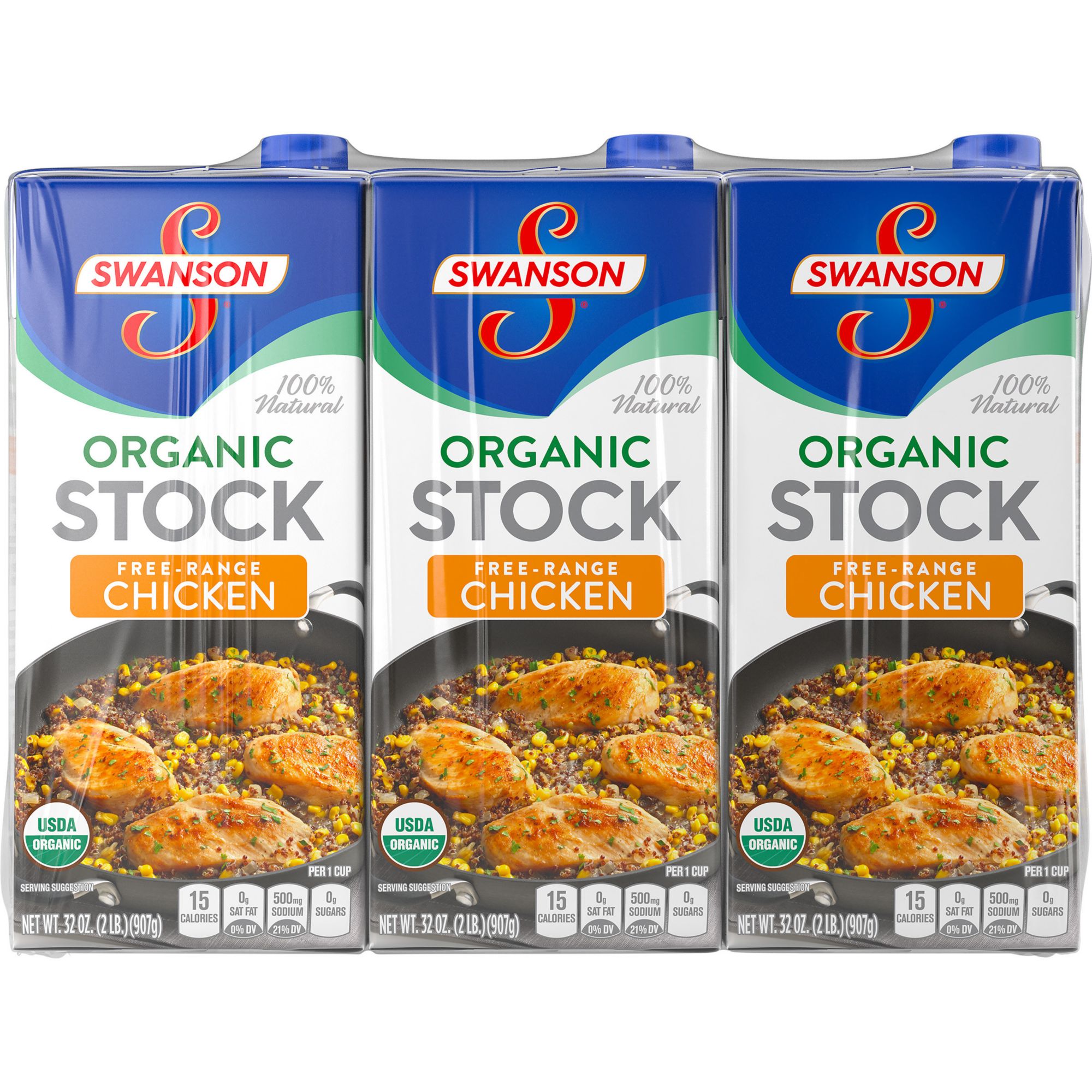 Organic Chicken Stock, 32 Fl Oz, Shipped to You