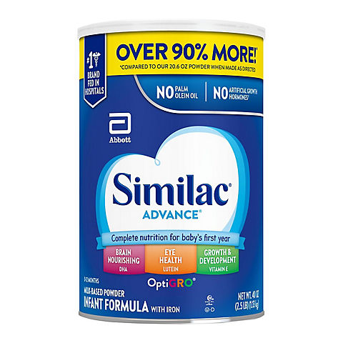Similac Advance Infant Formula with Iron Powder, 40 oz.