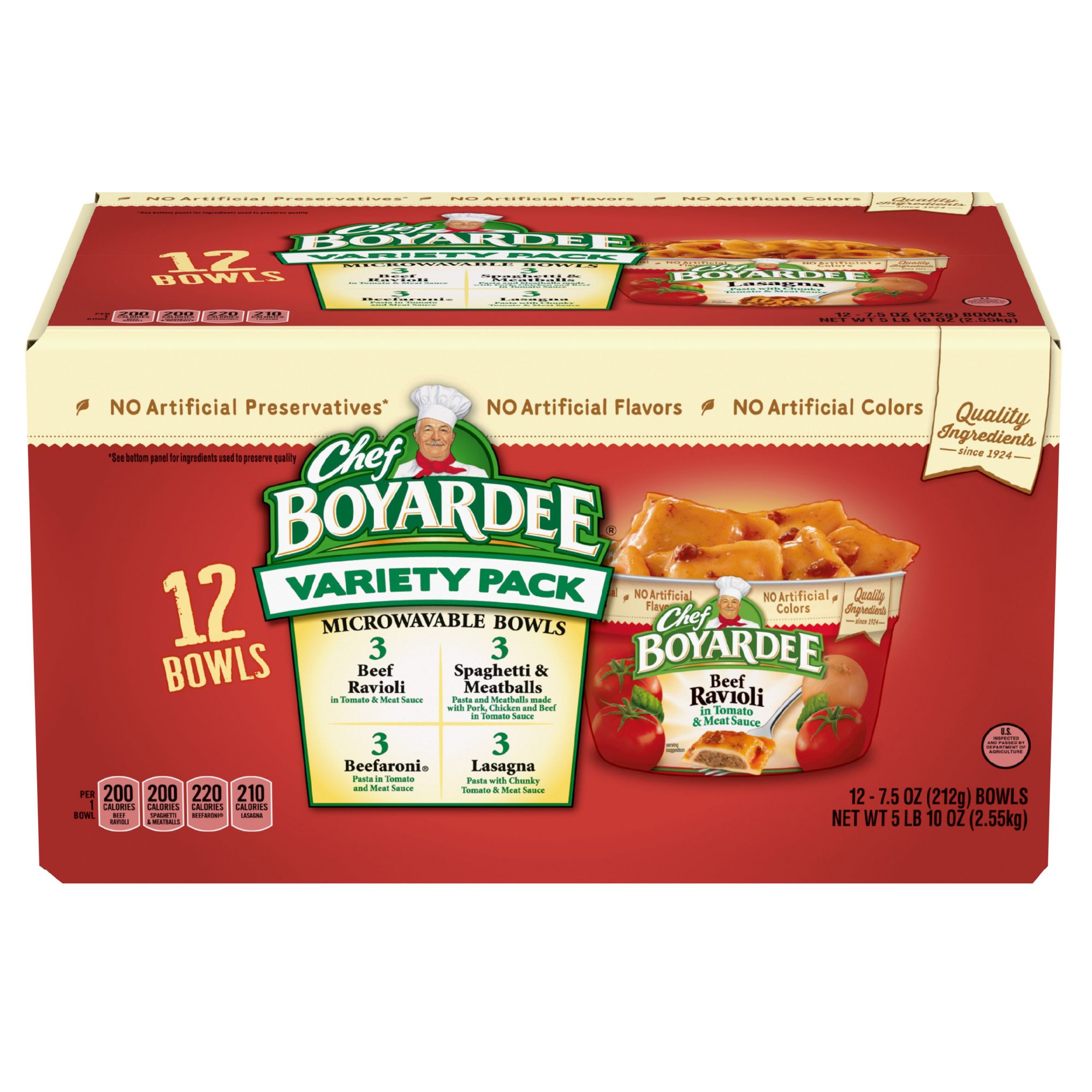 Chef Boyardee Microwave Mini Bites Micro Beef Ravioli 7.5oz Cup