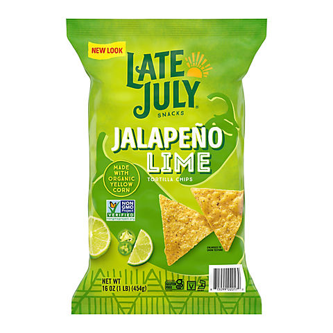 Late July Jalapeno Lime Tortilla Chips, 16 oz.