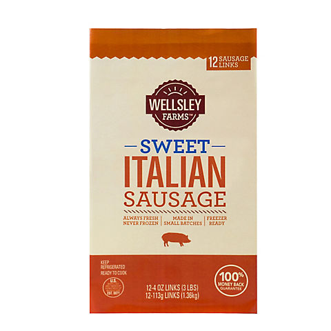 Wellsley Farms Fresh Sweet Italian Sausages,  2 pk./1.5 lbs.