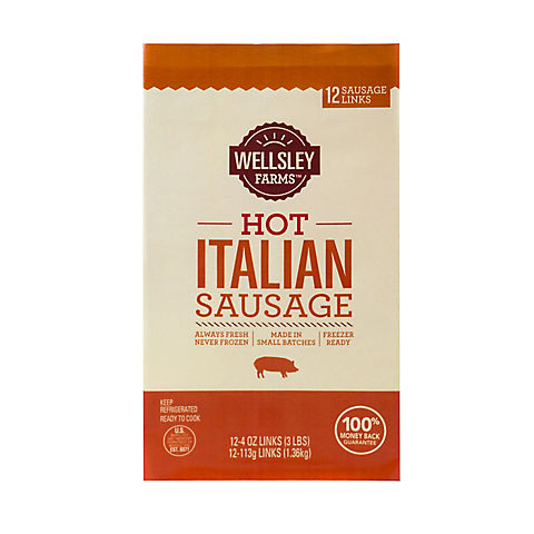 Wellsley Farms Fresh Hot Italian Sausage,  2 pk./1.5 lbs.