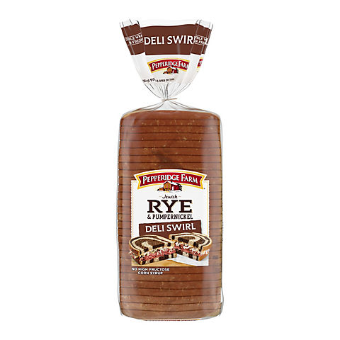 Pepperidge Farm Jewish Rye and Pumpernickel Deli Swirl Bread, 32 oz.