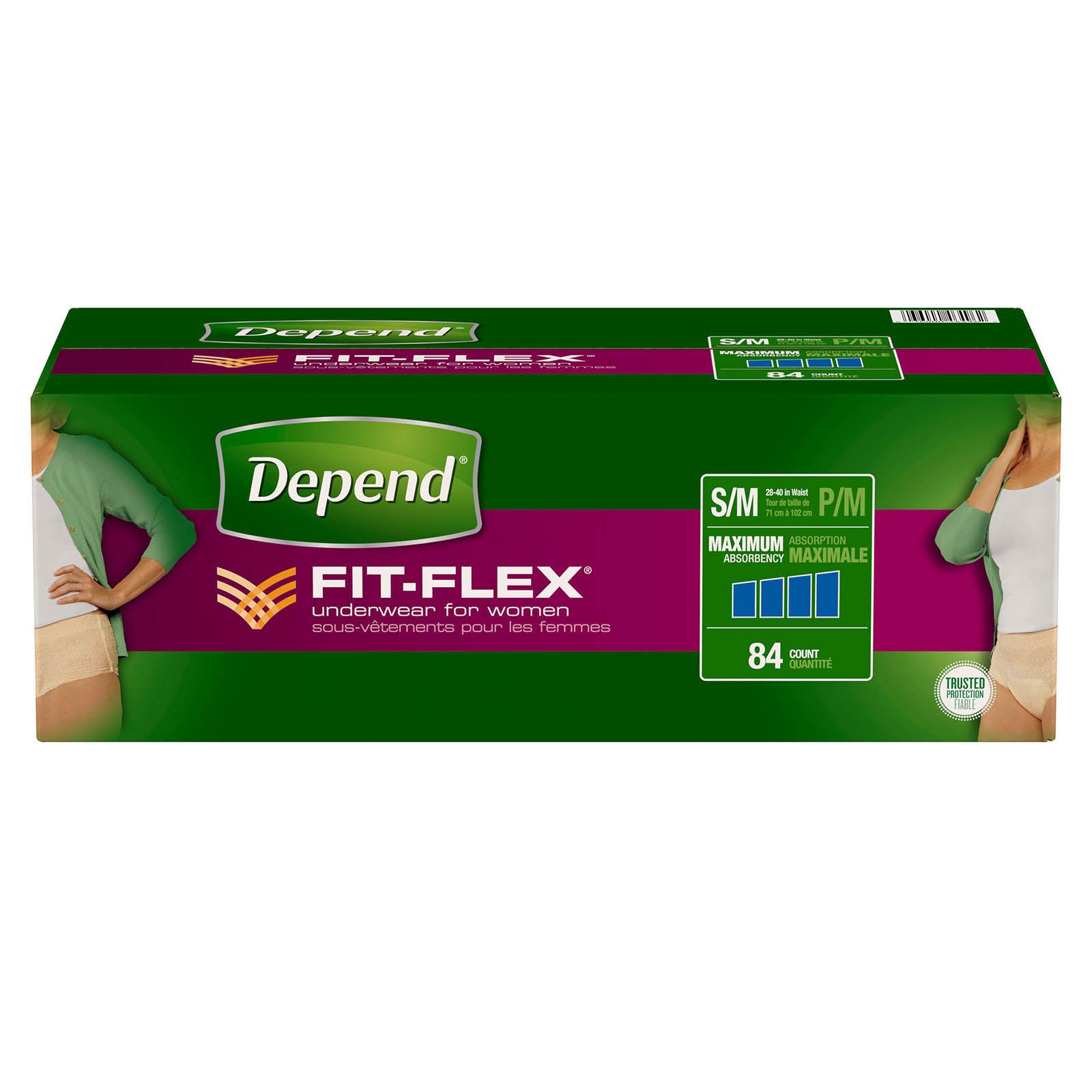 Depend Fit-Flex Incontinence Underwear for Women, Maximum