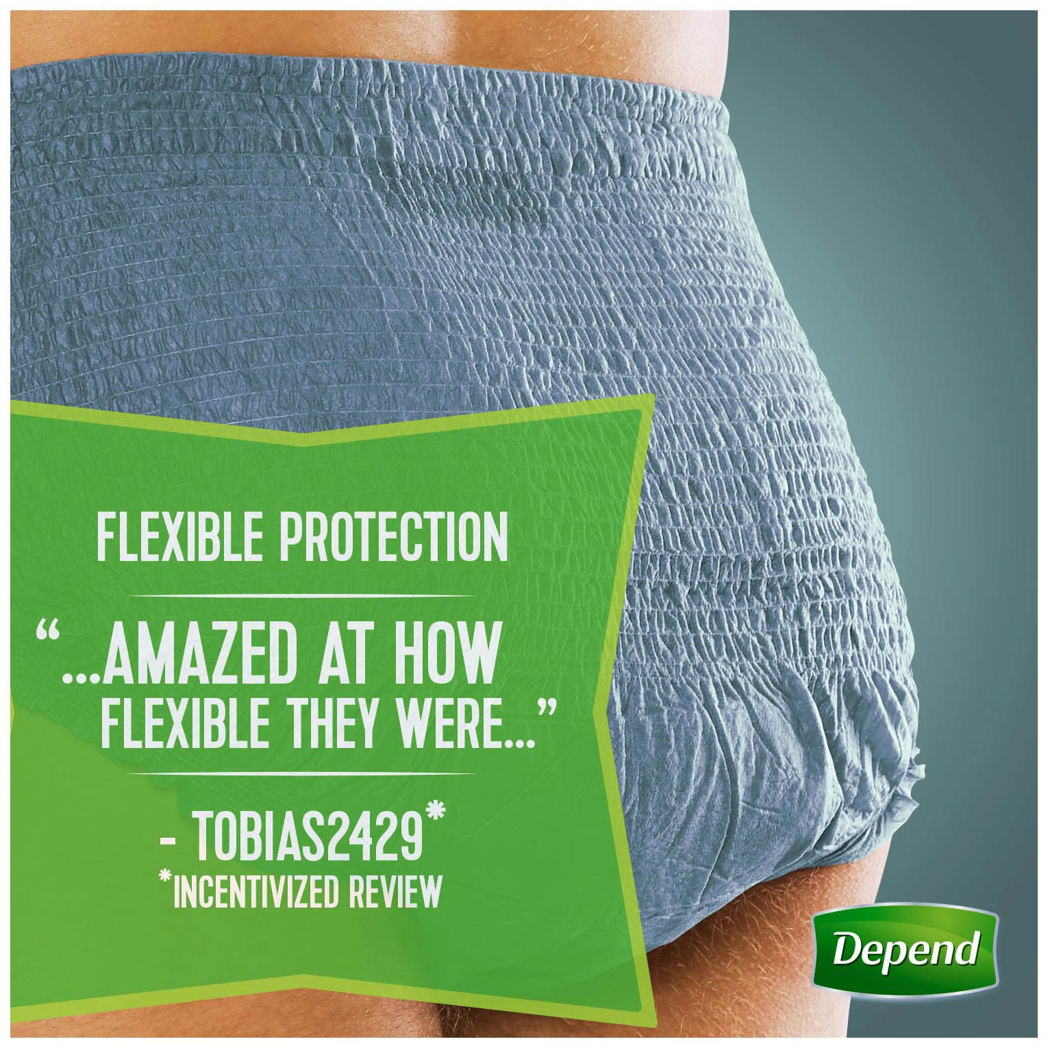 Depend FIT-FLEX Incontinence Underwear for Men Maximum Absorbency