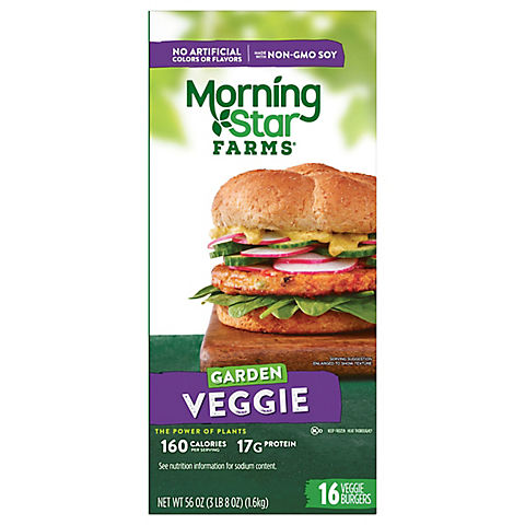 MorningStar Farms Garden Veggie Burgers, 16 ct.