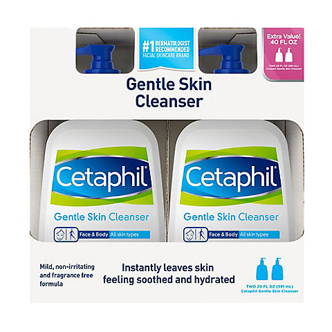 Cetaphil Gentle Skin Cleanser, 2 pk./20 fl. oz.
