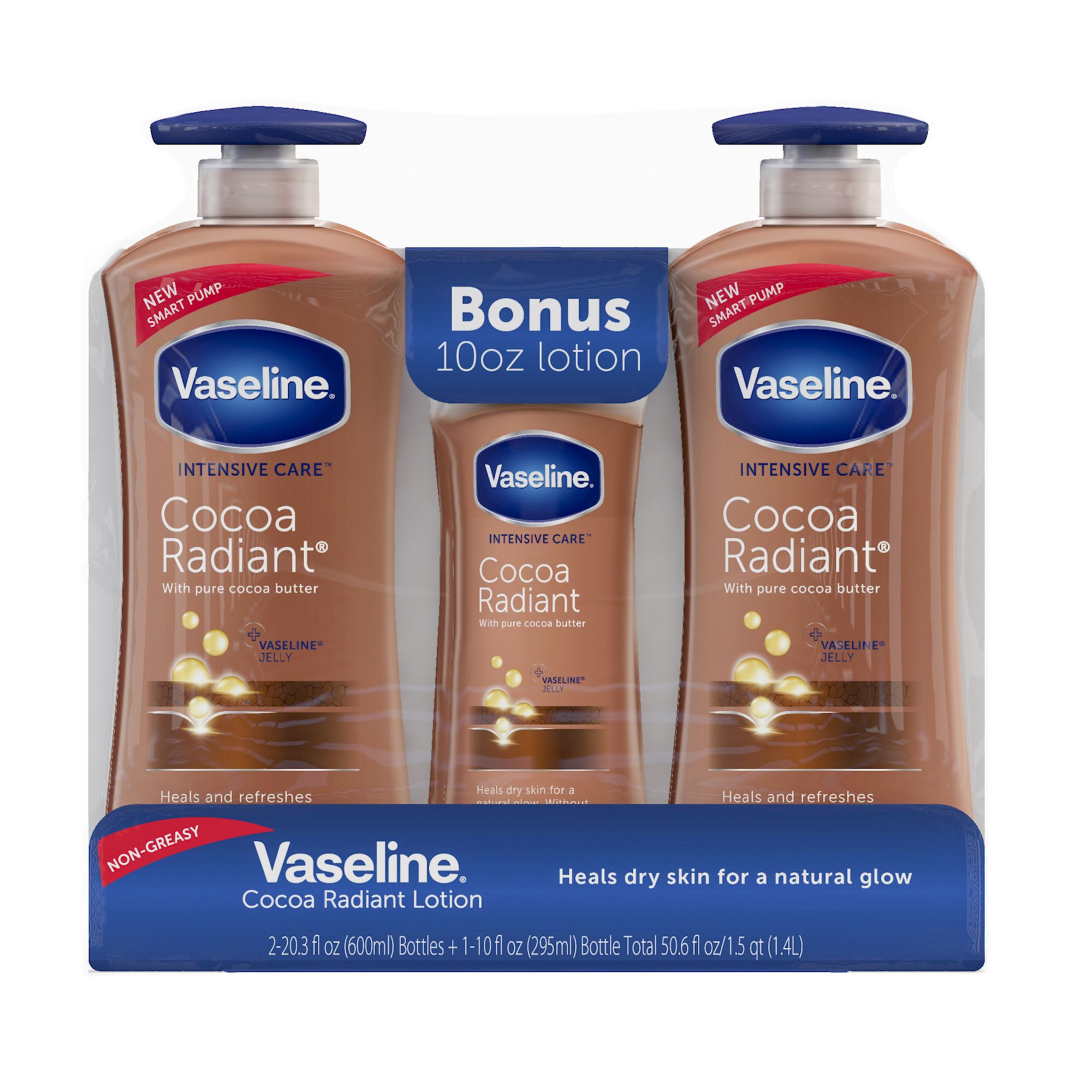 Vaseline Intensive Care Cocoa Radiant for Glowing Skin, 6.8 oz