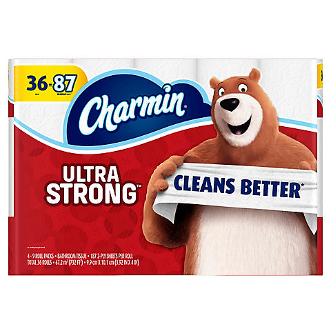 Charmin Ultra Strong 187-Sheet 2-Ply Toilet Paper, 36 pk.