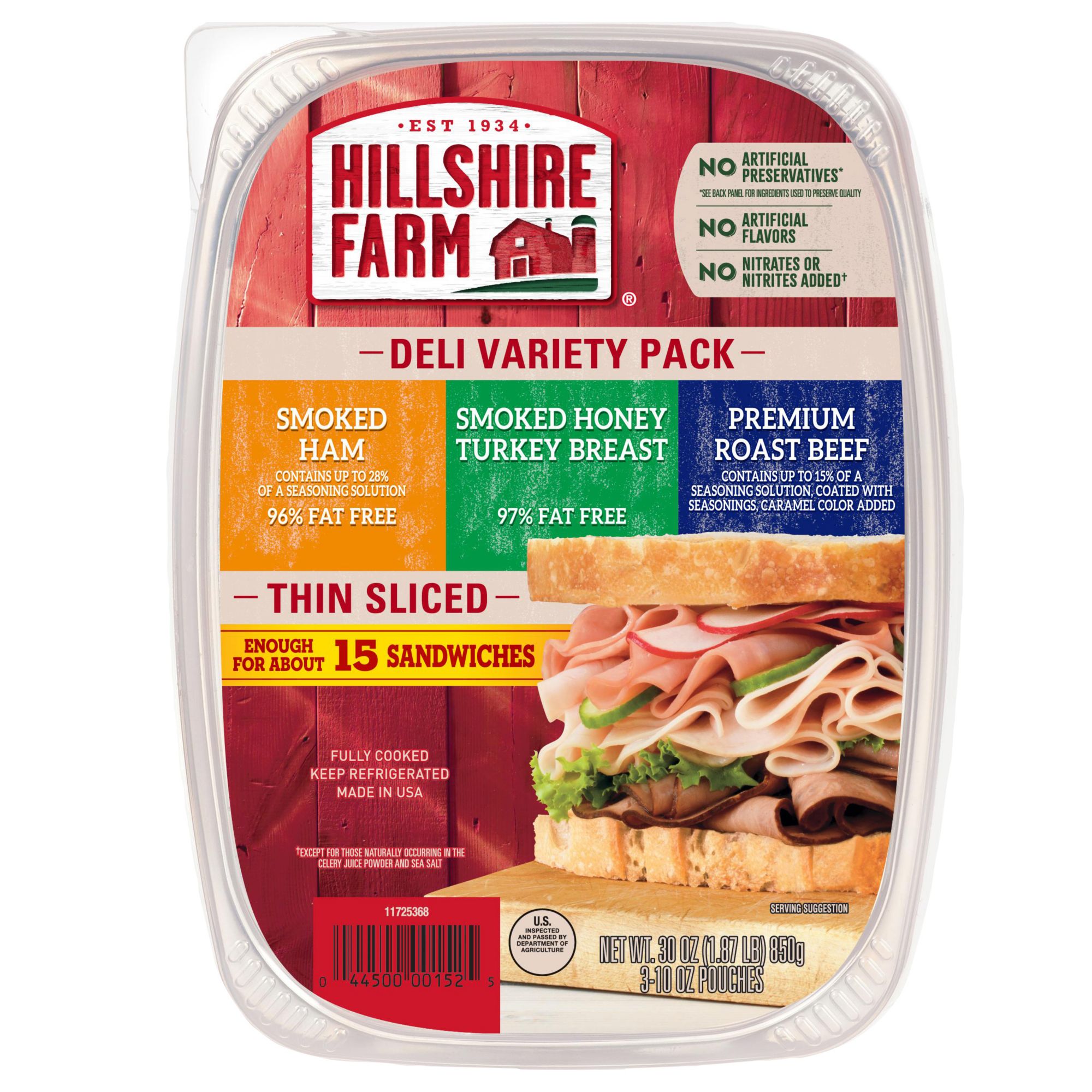 Hillshire Farm Ultra Thin Sliced Deli Lunch Meat Honey Roasted Turkey Breast