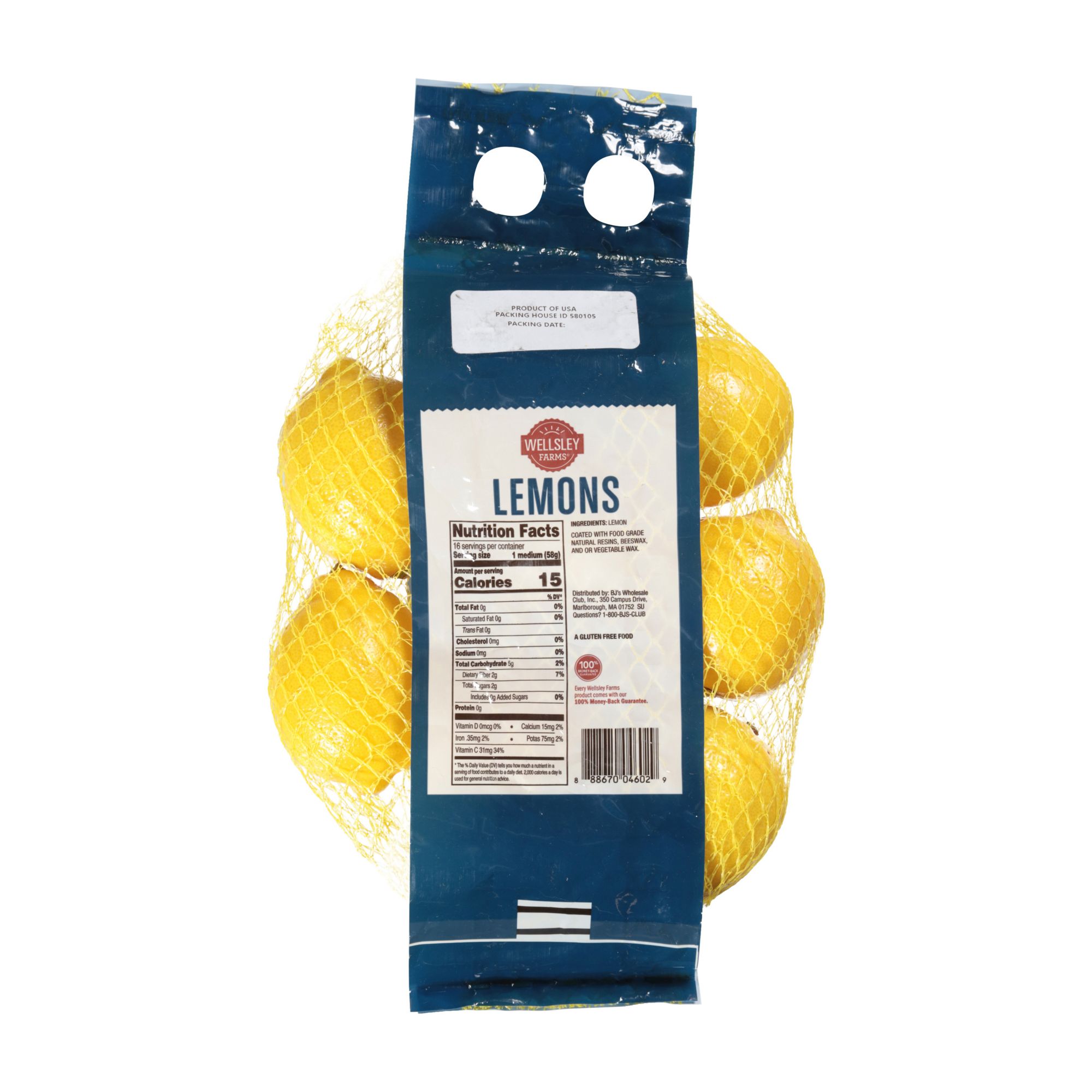 Fresh Organic Lemons, 2 Lb. bag - Water Butlers