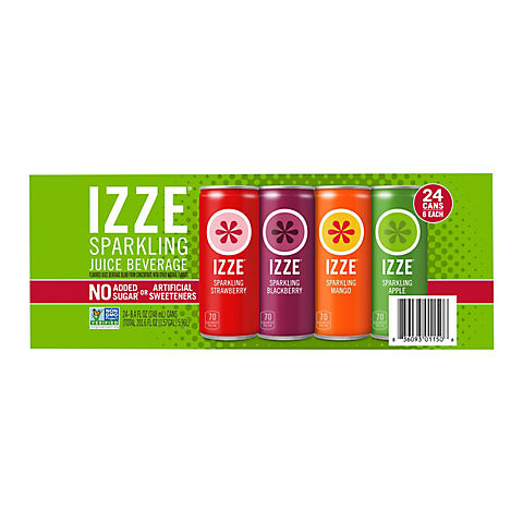 IZZE Sparkling Juice Variety Pack, 24 pk.