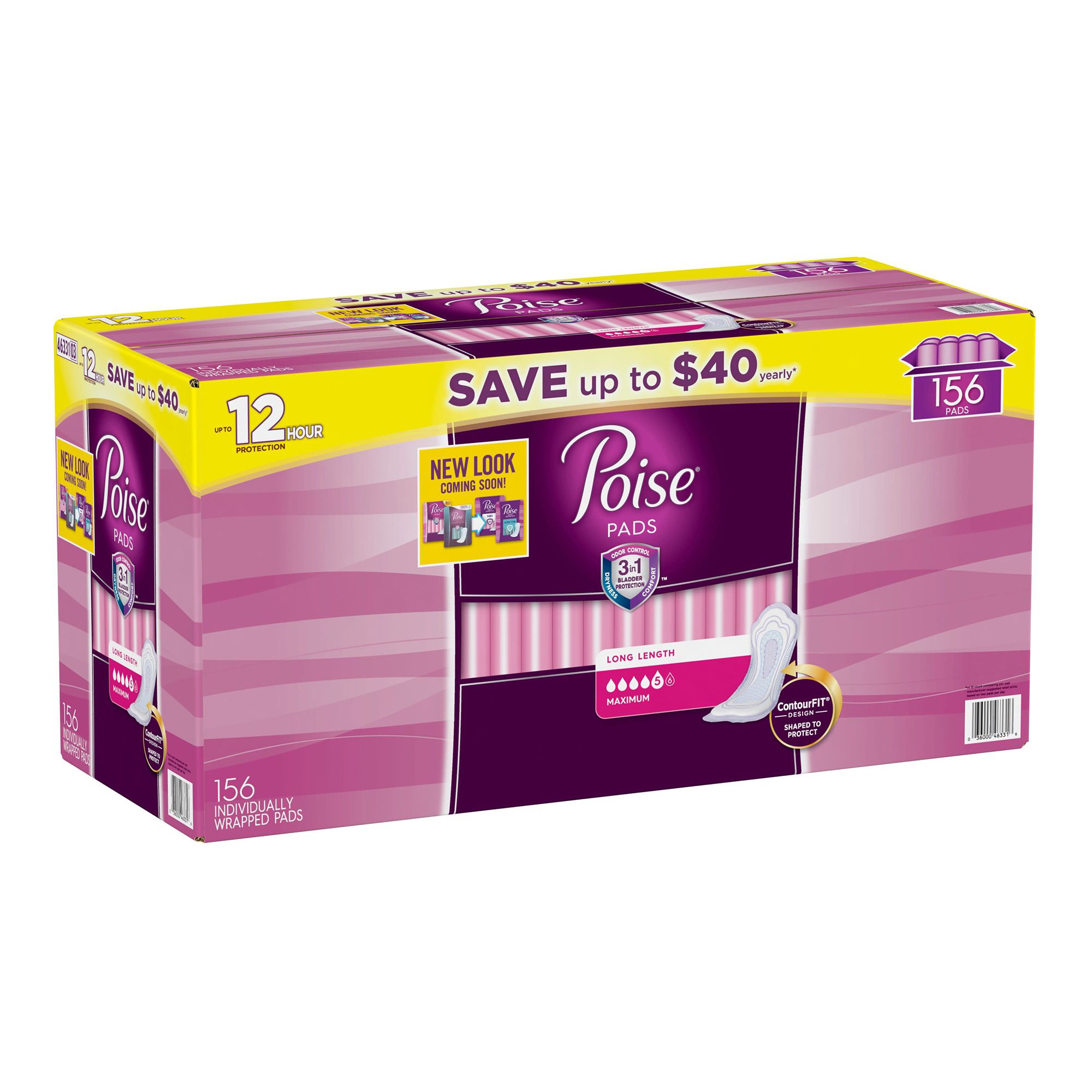 Poise Maximum Absorbency Long Incontinence Pads