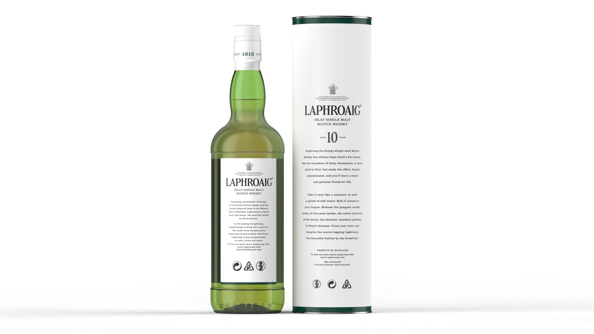 Laphroaig Aged 10 Years Single Malt Scotch Whisky, 750ml