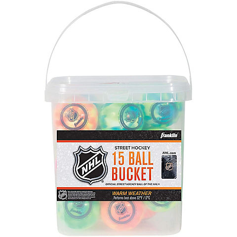 Franklin NHL Extreme Color High-Density Street Hockey Balls, 15 pk.