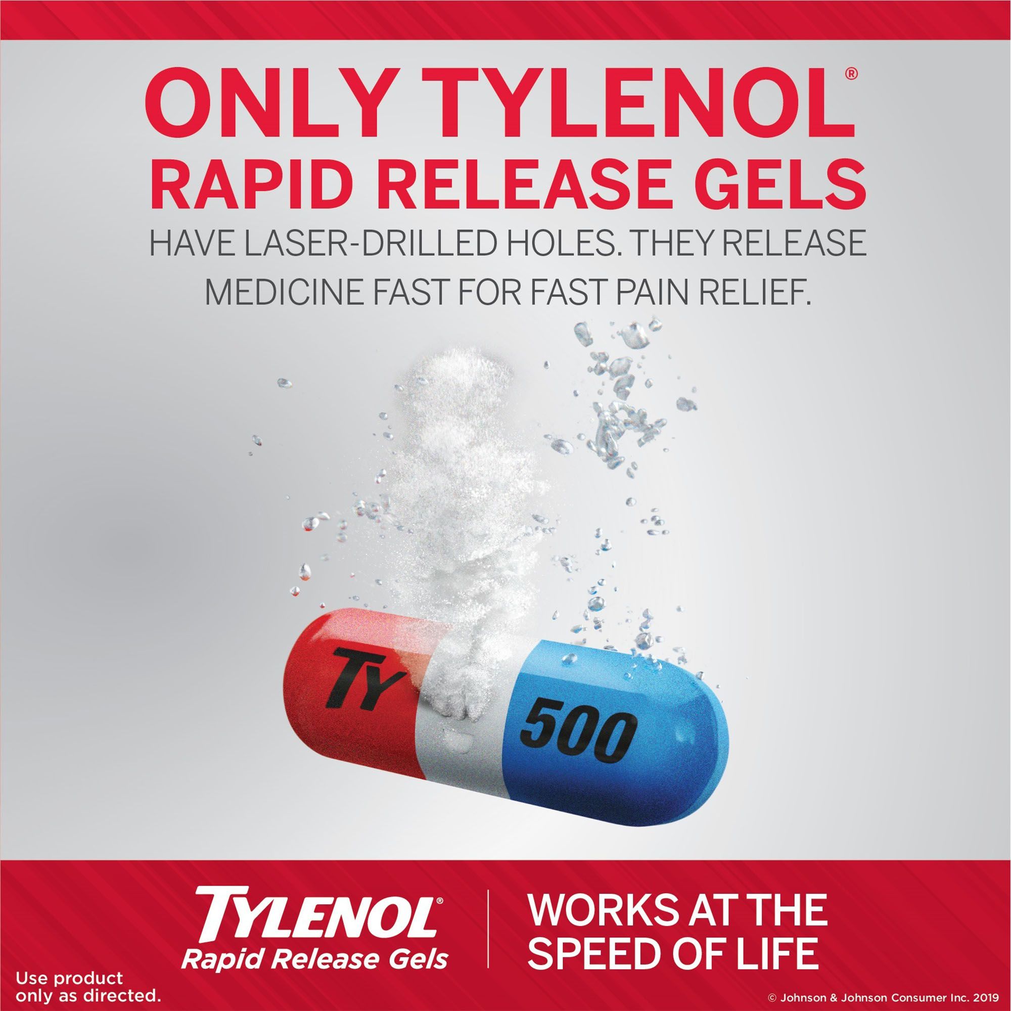 Tylenol Rapid Release Gels, Fever and Pain Reliever, 500 mg