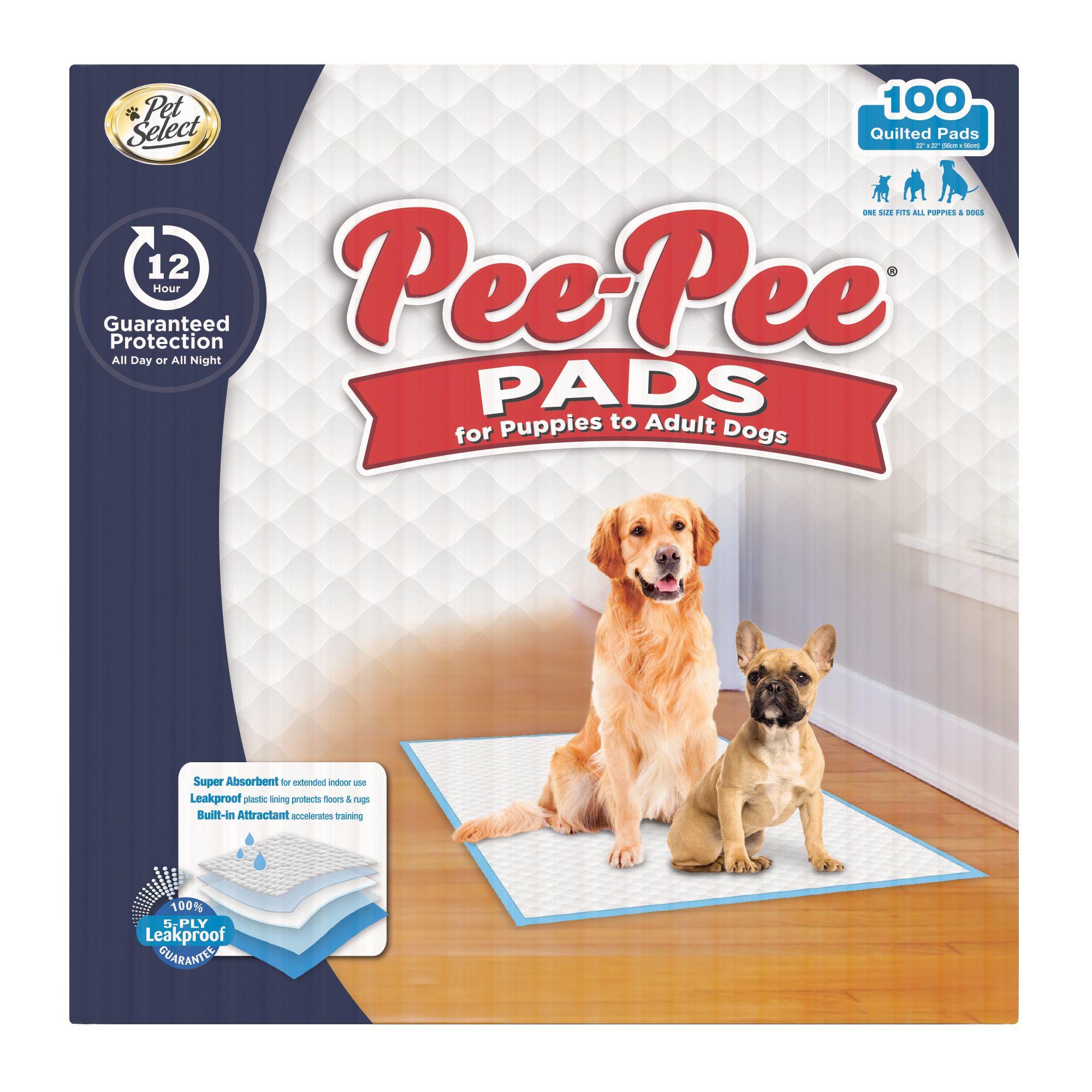 Pet Select Pee-Pee Pads, 100 ct. - BJs 